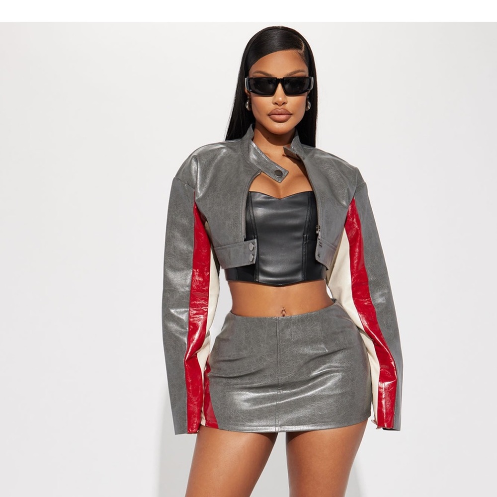Mini skirt and jacket set